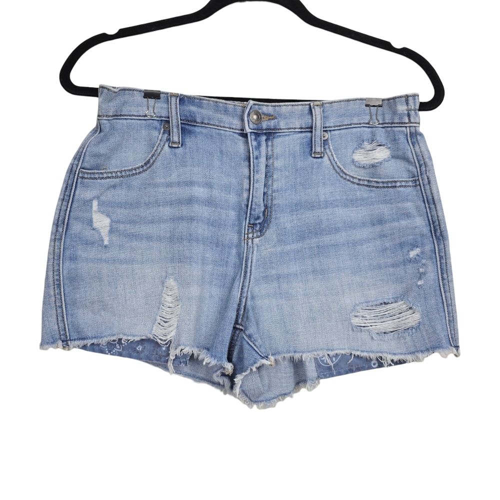 Aerie Womens Daydream Distressed Denim Jean Short Size S